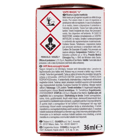 VAPE Liquido Menta Ricarica 36 ml